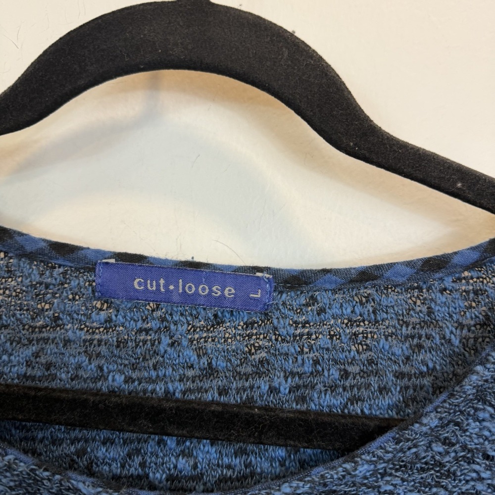 Cut‎ Loose San Francisco Large Linen Tunic Top LAGENLOOK Boho Blue Layered - Picture 4 of 9